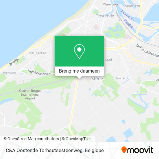 C&A Oostende Torhoutsesteenweg kaart