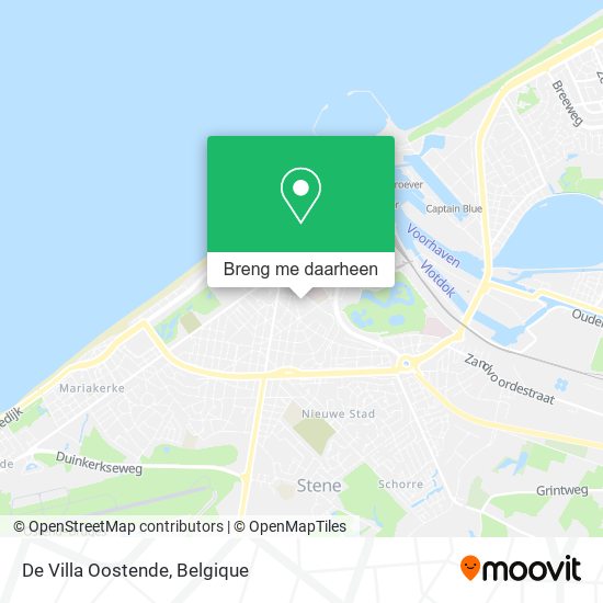 De Villa Oostende kaart