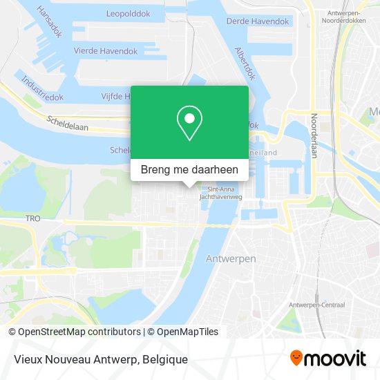 Vieux Nouveau Antwerp kaart