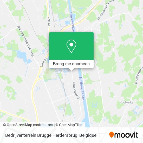 Bedrijventerrein Brugge Herdersbrug kaart