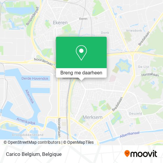 Carico Belgium kaart