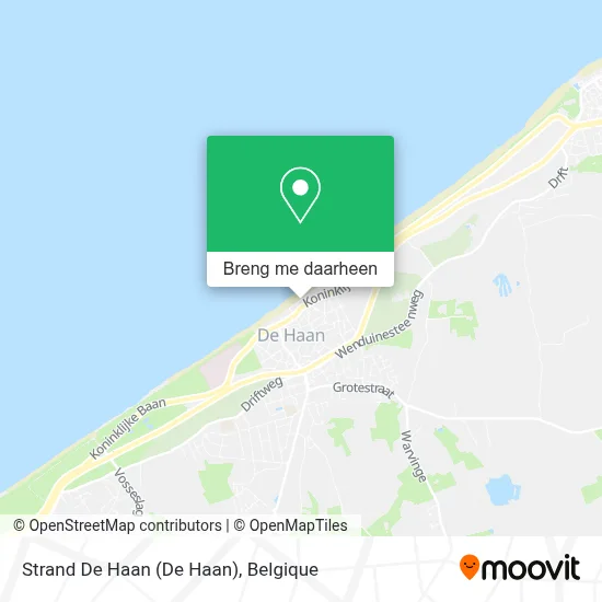 Strand De Haan kaart