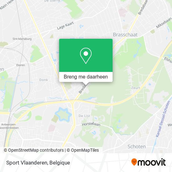 Sport Vlaanderen kaart