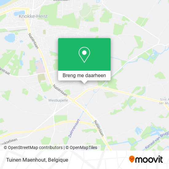 Tuinen Maenhout kaart