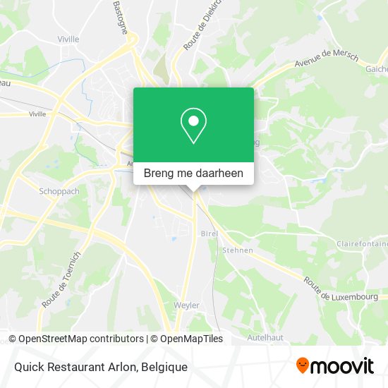 Quick Restaurant Arlon kaart