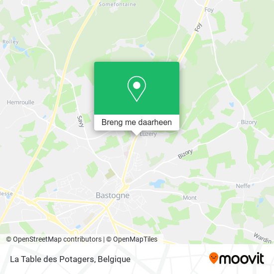 La Table des Potagers kaart