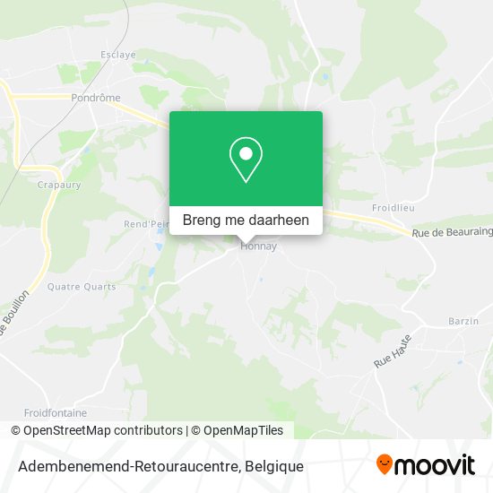 Adembenemend-Retouraucentre kaart