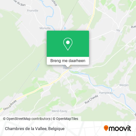 Chambres de la Vallee kaart