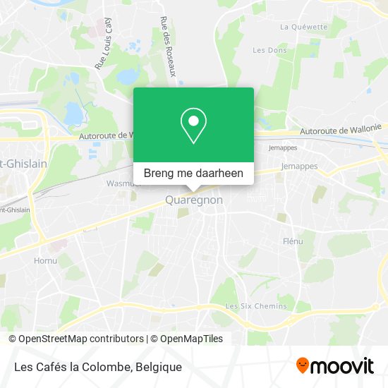 Les Cafés la Colombe kaart