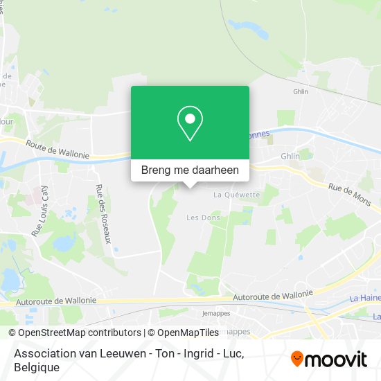 Association van Leeuwen - Ton - Ingrid - Luc kaart
