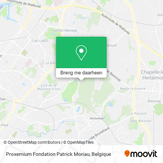 Proxemium Fondation Patrick Moriau kaart
