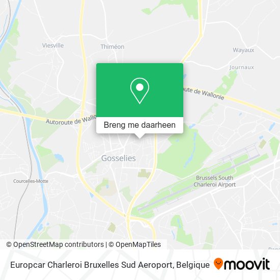 Europcar Charleroi Bruxelles Sud Aeroport kaart