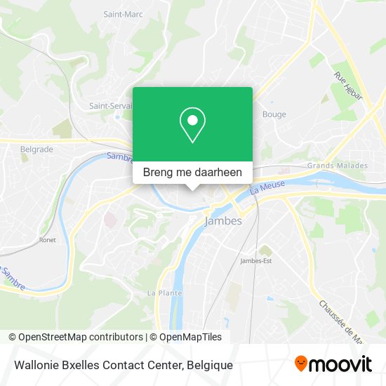 Wallonie Bxelles Contact Center kaart