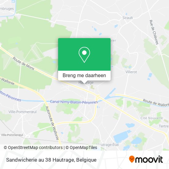 Sandwicherie au 38 Hautrage kaart