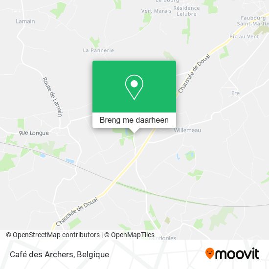 Café des Archers kaart