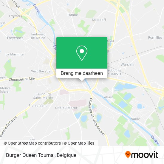 Burger Queen Tournai kaart
