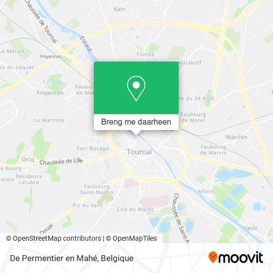 De Permentier en Mahé kaart