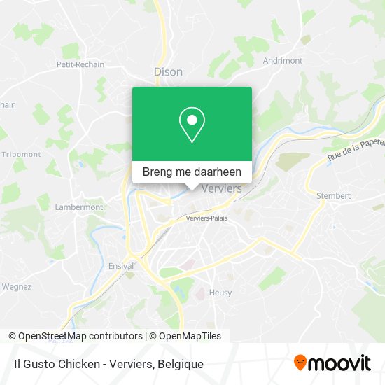 Il Gusto Chicken - Verviers kaart