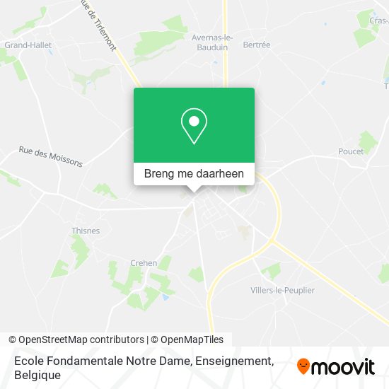 Ecole Fondamentale Notre Dame, Enseignement kaart