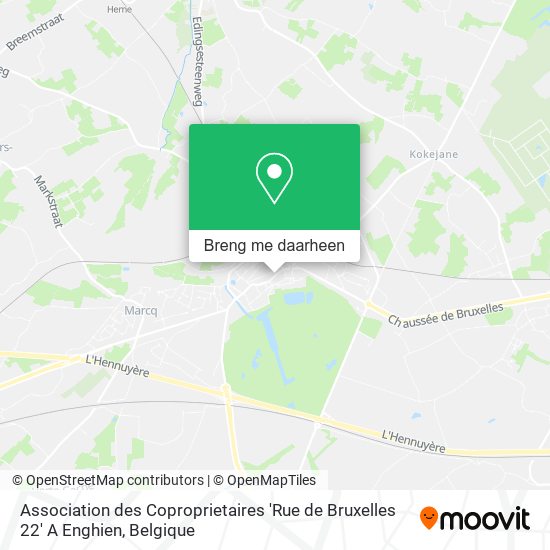 Association des Coproprietaires 'Rue de Bruxelles 22' A Enghien kaart