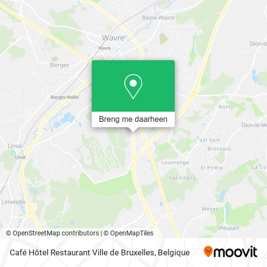 Café Hôtel Restaurant Ville de Bruxelles kaart