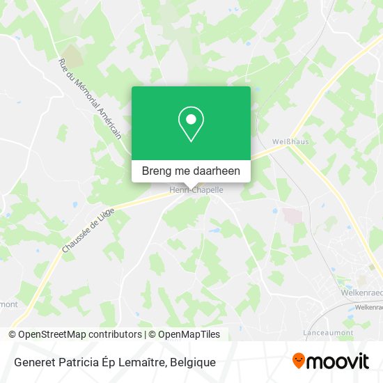 Generet Patricia Ép Lemaître kaart