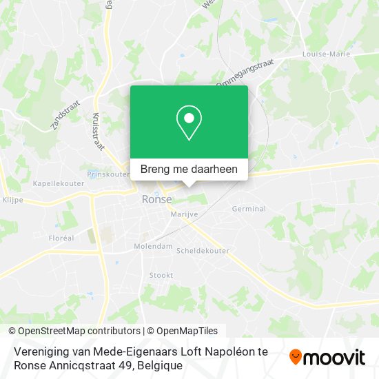 Vereniging van Mede-Eigenaars Loft Napoléon te Ronse Annicqstraat 49 kaart