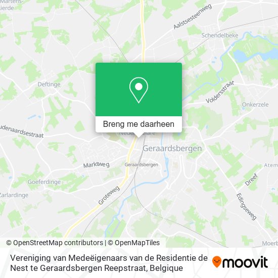 Vereniging van Medeëigenaars van de Residentie de Nest te Geraardsbergen Reepstraat kaart