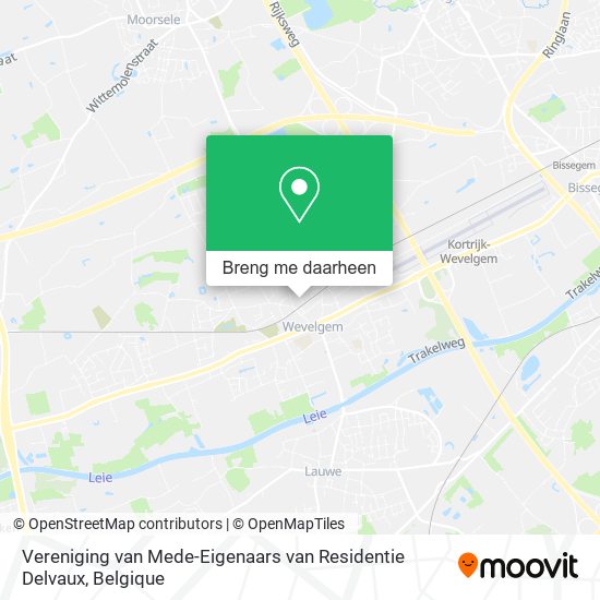 Vereniging van Mede-Eigenaars van Residentie Delvaux kaart