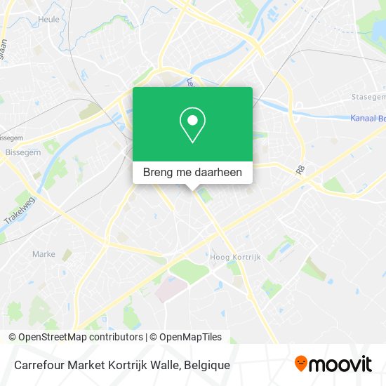 Carrefour Market Kortrijk Walle kaart