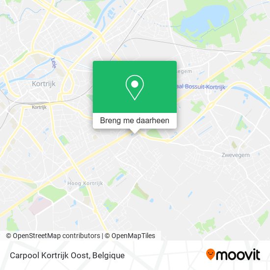 Carpool Kortrijk Oost kaart