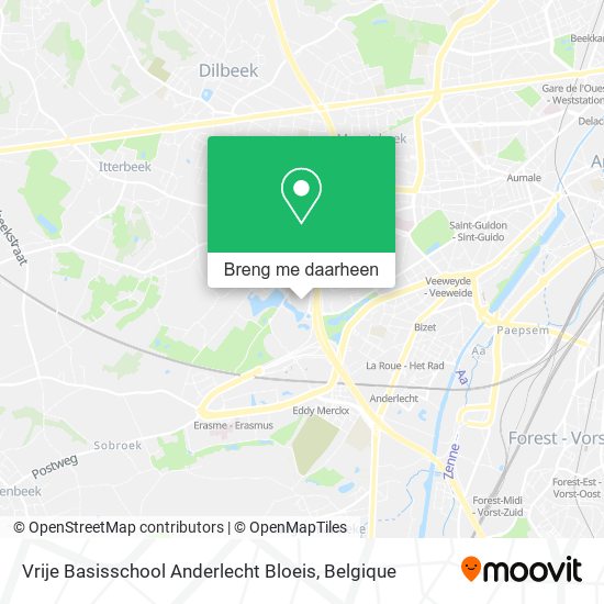 Vrije Basisschool Anderlecht Bloeis kaart