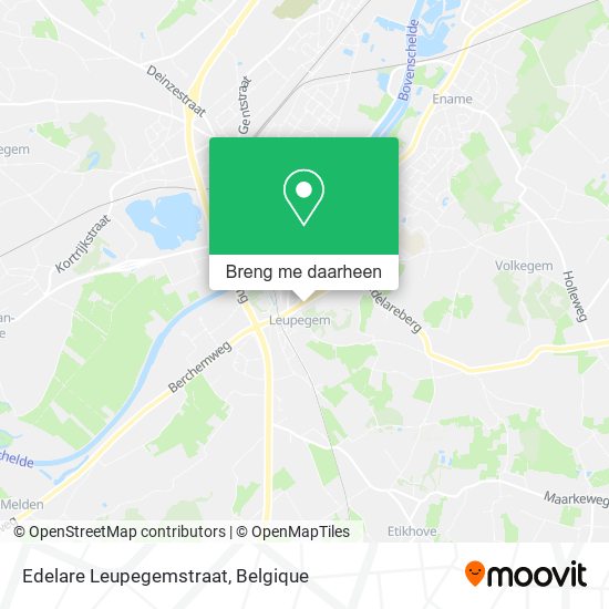 Edelare Leupegemstraat kaart