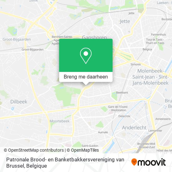 Patronale Brood- en Banketbakkersvereniging van Brussel kaart