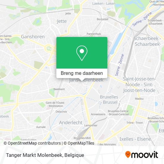 Tanger Markt Molenbeek kaart