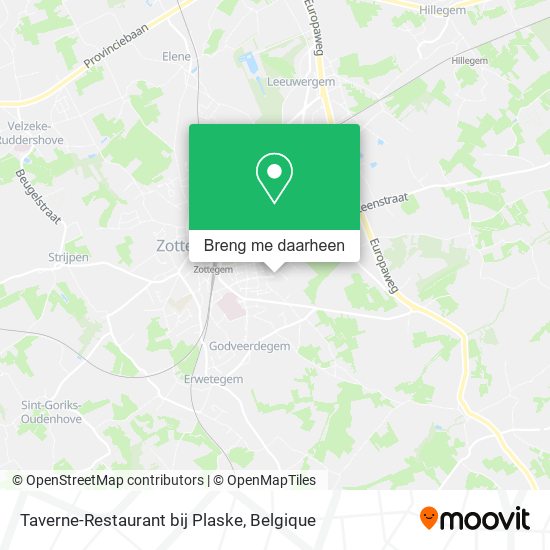 Taverne-Restaurant bij Plaske kaart