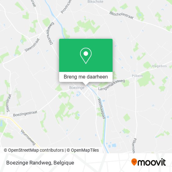 Boezinge Randweg kaart