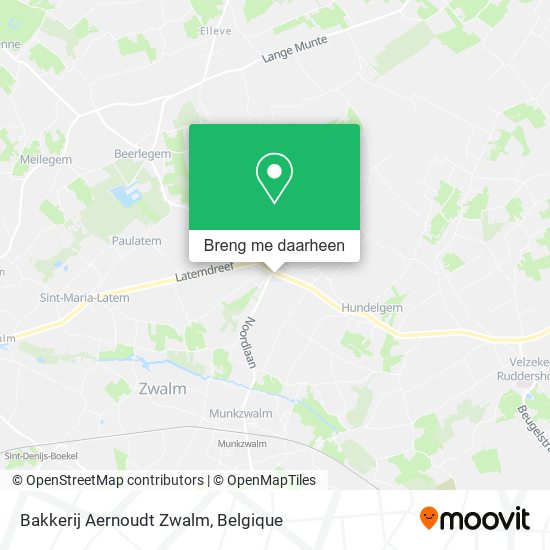 Bakkerij Aernoudt Zwalm kaart