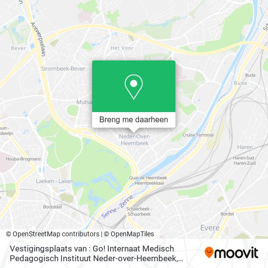 Vestigingsplaats van : Go! Internaat Medisch Pedagogisch Instituut Neder-over-Heembeek kaart