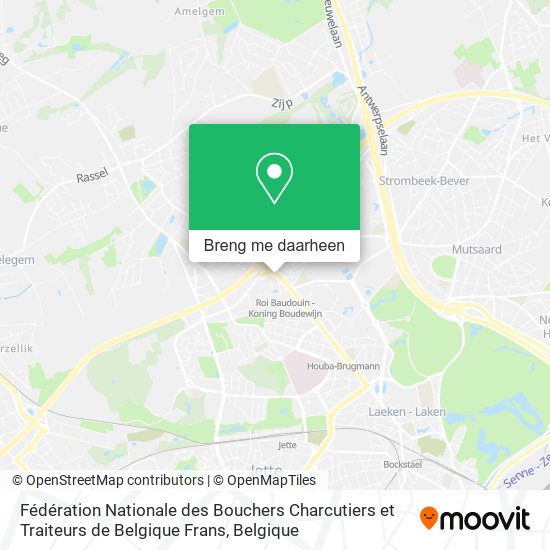 Fédération Nationale des Bouchers Charcutiers et Traiteurs de Belgique Frans kaart