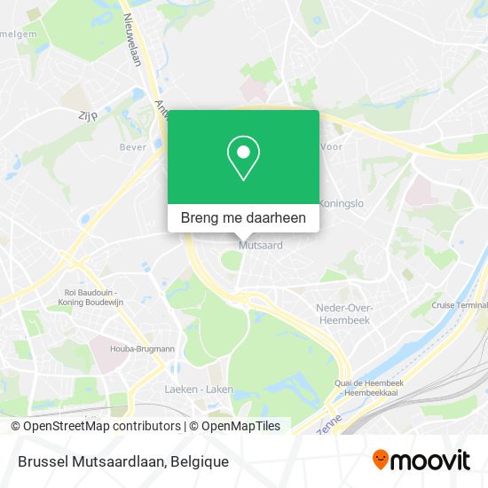 Brussel Mutsaardlaan kaart