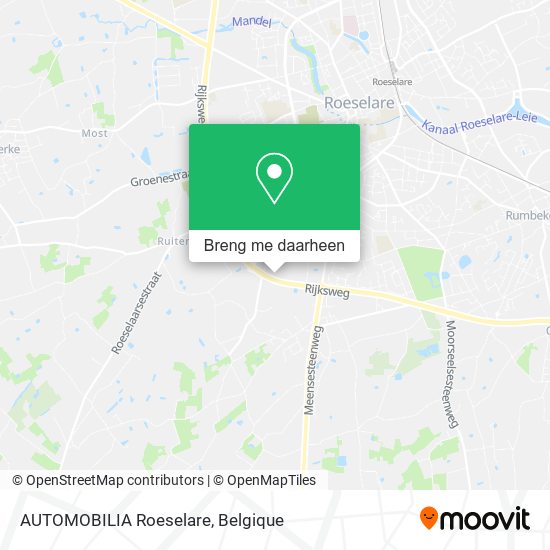 AUTOMOBILIA Roeselare kaart