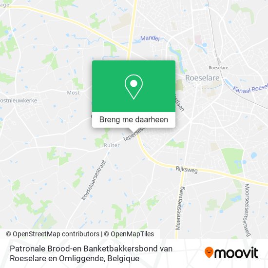 Patronale Brood-en Banketbakkersbond van Roeselare en Omliggende kaart