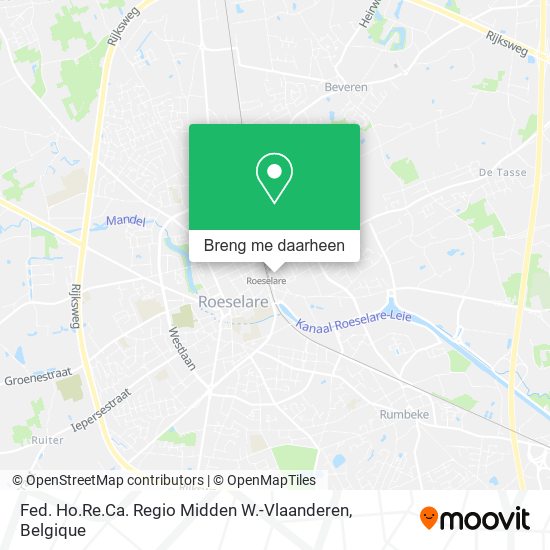 Fed. Ho.Re.Ca. Regio Midden W.-Vlaanderen kaart