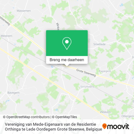 Vereniging van Mede-Eigenaars van de Residentie Orthinga te Lede Oordegem Grote Steenwe kaart