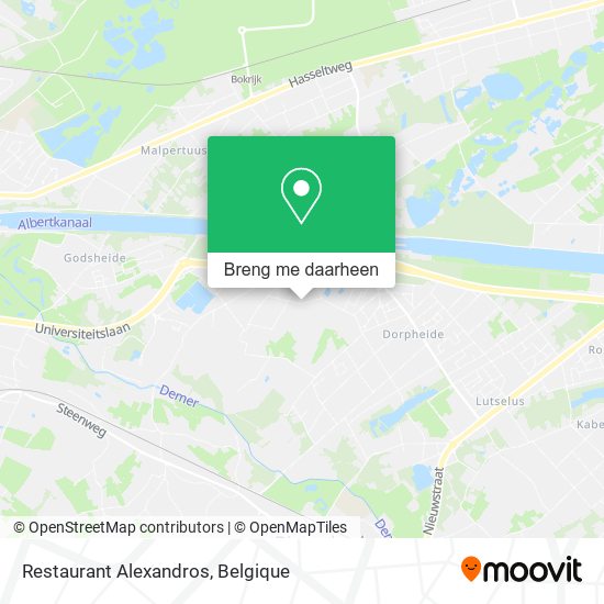 Restaurant Alexandros kaart