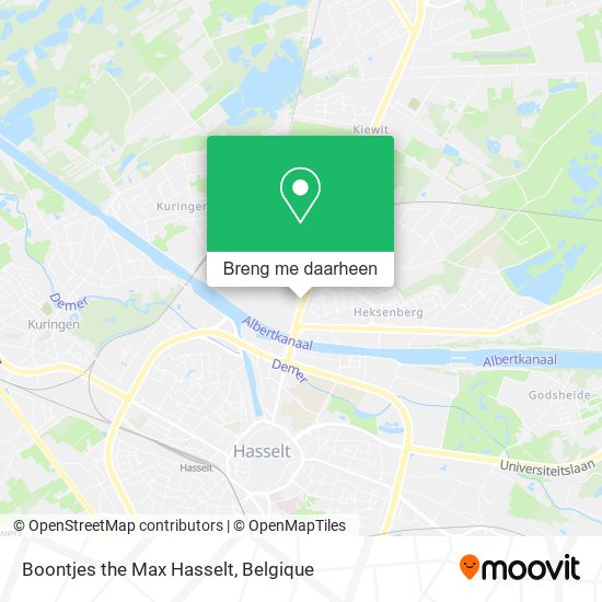 Boontjes the Max Hasselt kaart