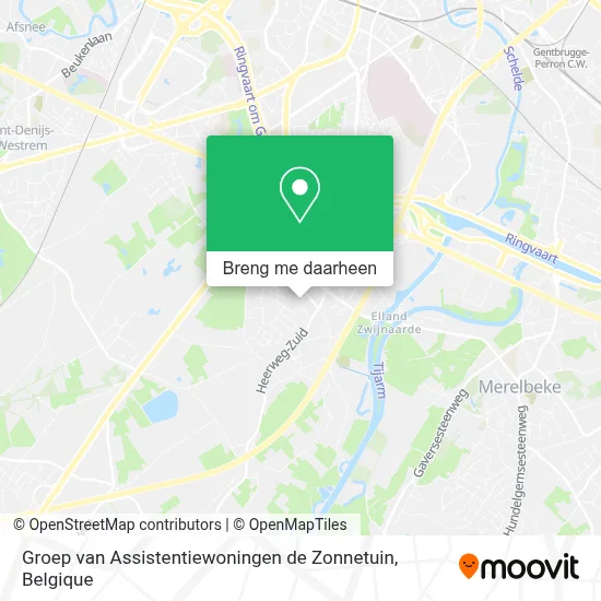 Groep van Assistentiewoningen de Zonnetuin kaart