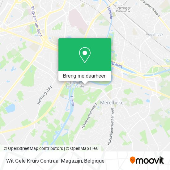 Wit Gele Kruis Centraal Magazijn kaart