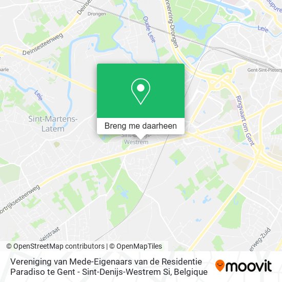 Vereniging van Mede-Eigenaars van de Residentie Paradiso te Gent - Sint-Denijs-Westrem Si kaart